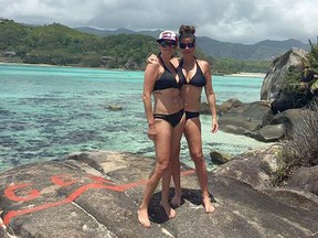 The bodies of Annie Korkki (left), 37, of Denver, and Robin Korkki, 42, of Chicago, were found in their resort villa last week in Seychelles.