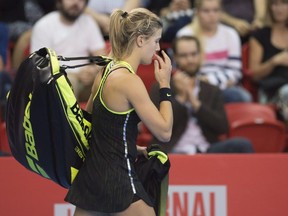 Eugenie Bouchard, the tournament's top seed, won only one break point in six tries against the 162nd ranked player in the world.
