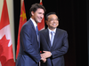 Prime Minister Justin Trudeau and Chinese Premier Li Keqiang at a conference in Montreal on Friday, Sept. 23, 2016.