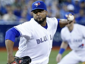 Francisco Liriano threw six shutout innings as the Blue Jays blanked the New York Yankees 9-0 on Sept. 23.