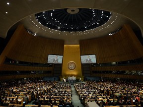 The 67th UN General Assembly at the United Nations headquarters in New York, Sept. 25, 2012.  Justin Trudeau is heading to the UN General Assembly on Monday.