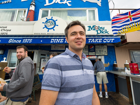 Yuriy Makogonsky runs Moby Dick's restaurant in White Rock, BC., August 27, 2016.