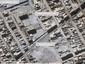 These satellite images showing the level of destruction in Aleppo, Syria, were released Oct. 5 by the U.S. State Department.