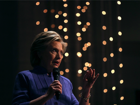 Democratic presidential nominee former Secretary of State Hillary Clinton speaks during church services at New Mount Olive Baptist Church on October 30, 2016 in Ft Lauderdale, Florida.