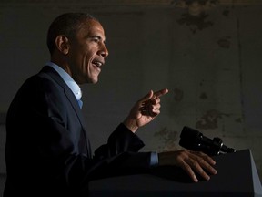 U.S. President Barack Obama speaks in Chicago on Oct. 9.
