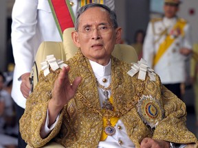 A 2010 file photo of Thai King Bhumibol Adulyadej