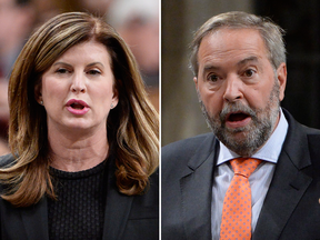 Interim Conservative Leader Rona Ambrose and NDP Leader Tom Mulcair.