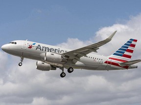 A file photo of an American Airlines plane.