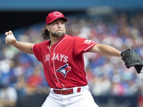 R.A. Dickey, who wasn’t on any of the post-season rosters, had come to grips with the fact his days in a Blue Jays uniform were dwindling, but Wednesday’s playoff exit made it real.