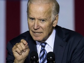 Vice-President Joe Biden said on Friday he'd like to take Donald Trump 'behind the gym' over his recorded comments about women.