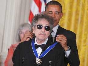 On May 29, 2012, President Barack Obama presented the Presidential Medal of Freedom to Bob Dylan in the East Room of the White House, one of the few occasions when Dylan appeared to receive a major prize.