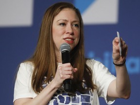 Chelsea Clinton campaigns for her mother, Democratic presidential candidate Hillary Clinton, at the Transcept, Wednesday, Oct. 26, 2016, in Cincinnati