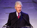 Former U.S. president Bill Clinton speaks at a New York charity event on Oct. 9, 2016.