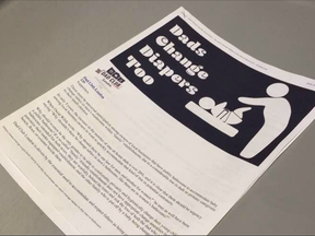 Dad Club London, a support network for fathers, created a petition asking family-friendly establishments to install change tables in men’s washrooms.