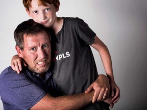 Carl Luepker has a painful neurological disorder that makes it hard for him to walk, write and even speak clearly. His 11-year-old son, Liam, suffers from the same condition, dystonia.