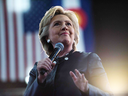 Hillary Clinton speaks at a campaign rally on Oct. 12, 2016 in Pueblo, Colorado.