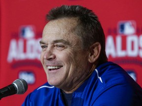 Toronto Blue Jays manager John Gibbons addresses media in Toronto on Oct. 8.