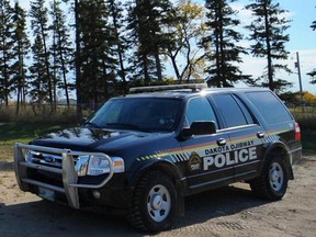 A Dakota Ojibway Police Service vehicle