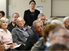 Minister of Democratic Institutions Maryam Monsef attends a toen hall meeting on voting reforms.
