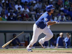 Chicago Cubs slugger Kyle Schwarber, seen in spring training, could have a big impact in the World Series, returning from injury after missing most of the season.