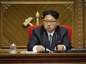 North Korean leader Kim Jong Un attends a party congress in Pyongyang, North Korea.
