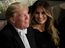 Melania Trump shares a laugh with husband Donald at the Alfred E. Smith Dinner in New York. She handled Donald's joke targeting her with aplomb.