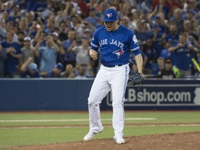 Roberto Osuna credited the offence for getting them a late-innings lead — their first of the series — to close out.