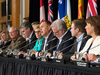 Canada's premiers at a news conference following a meeting in July.
