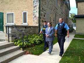 Anthony Edward Ringel, 47, is led away to jail after pleading guilty Tuesday, Oct. 11 in Walkerton to second degree murder in the death of Christine Harron more than 23 years ago.