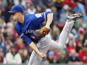 Toronto starter Aaron Sanchez pitches during the second inning on Oct. 2.