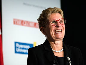 Kathleen Wynne speaks at the Toronto Board of Trade's Annual Transportation Summit on Wednesday, Oct. 19, 2016.