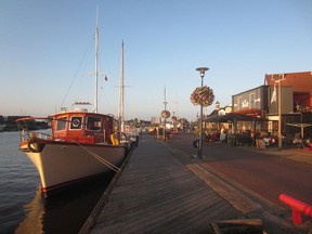 The harbour of historic Grou, the Netherlands, is a popular spot for a sunset stroll and sip.