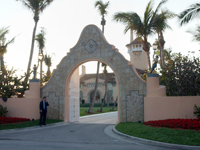 The entrance of Donald Trump's Mar-a-Lago private club in West Palm Beach, Florida, in 2005.