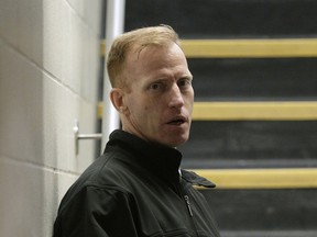 Travis Vader leaves the Edmonton courthouse on January 26, 2016