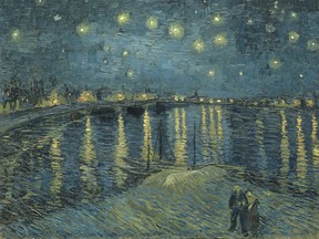 Vincent Van Gogh's The Starry Night over the Rhone at Arles. 1888.