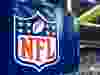 The NFL logo is shown on goal post padding in Detroit.