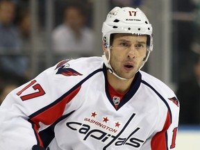 Wojtek Wolski in a 2013 photo from his stint with the Washington Capitals.