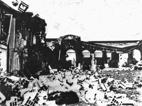 The Long Beach, Calif., Polytechnic High School was destroyed by a massive earthquake on March 10, 1933.