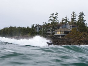 A surfers view of the Wickaninnish Inn.