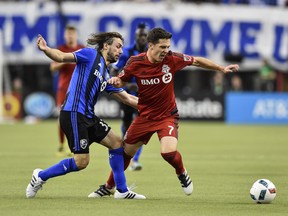 How can TFC limit the Impact’s counter-attacking opportunities? Montreal is an extreme example of a smash-and-grab side that attacks with three and four players. The simplest solution is Will Johnson (R).