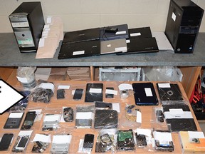 Computers, hard drives and other electronic devices seized by police from the home of a seven-year-old girl who investigators said was being sexually abused and offered to others for abuse on Craigslist.
