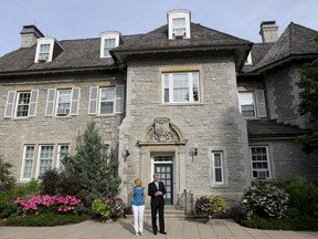 A 2013 photo showing 24 Sussex Drive along with former occupants Laureen and Stephen Harper.