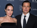 Angelina Jolie Pitt and Brad Pitt in November 2015. The pair split up just less than a year later. 