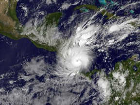 This NOAA-NASA GOES Project image obtained November 24, 2016, shows Hurricane Otto over Central America