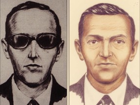 These are undated handout sketches of hijacking suspect D.B. Cooper, released to the media in 2008