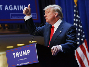 Donald Trump announces his bid for the U.S. presidency during an event at the Trump Tower in New York City on June 16, 2015.