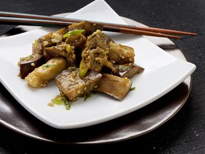 Cool Steamed Eggplant with a Garlicky Dressing.