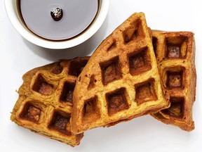 Pumpkin Cranberry Waffles.