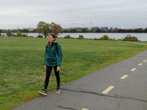 Jenny Rough walks along a path at Gravelly Point in Virginia, near the George Washington Memorial Parkway on Nov. 1. "My pedestrian commute has even improved my marriage," she writes.
