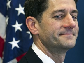 House Speaker Paul Ryan of Wis. listens during a news conference on Capitol Hill in Washington, Tuesday, Nov. 15, 2016